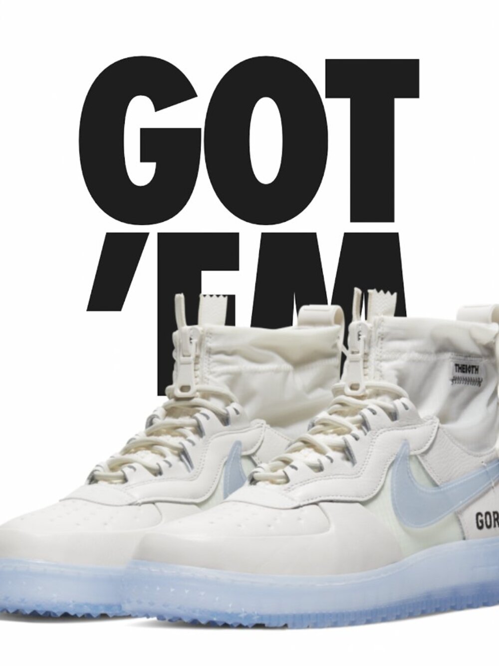Nike Air Force 1 WTR GTX Lace Up Athletic Shoe Mens Size 8 CQ7211-002 White